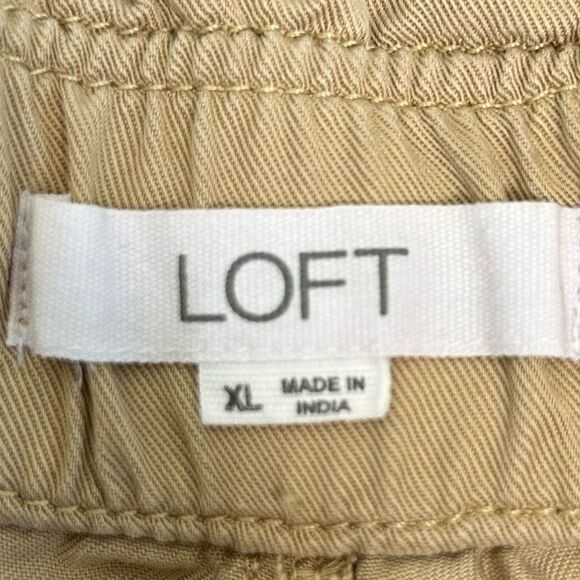 Loft khaki paperbag drawstring waist shorts size xlarge - Picture 6 of 6